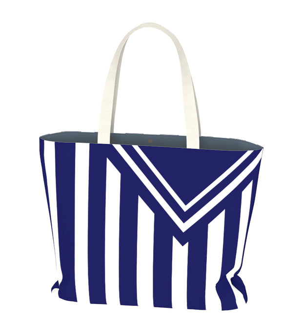 Blue and White Stripe 6 Tote bag