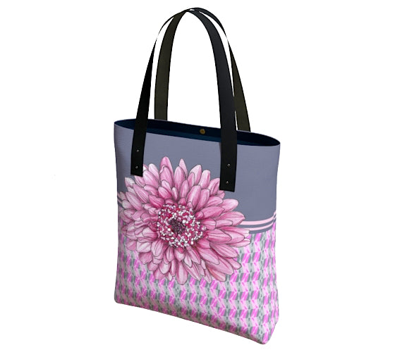 Zig Zag Pink Floral Tote 2